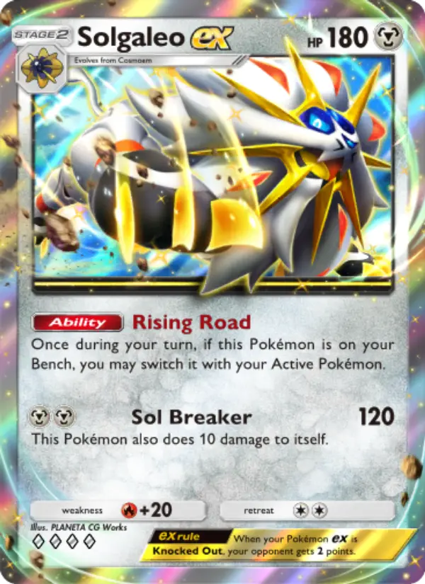 Solgaleo ex — Celestial Guardians card #122
