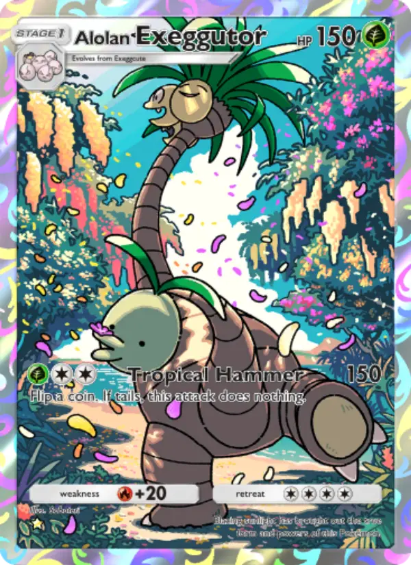 Alolan Exeggutor — Celestial Guardians card #156