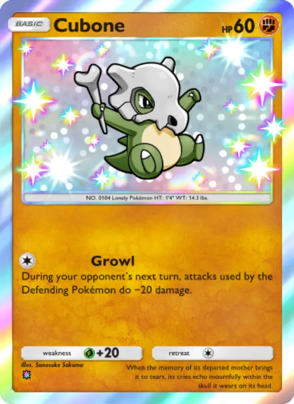 Cubone — Celestial Guardians card #226