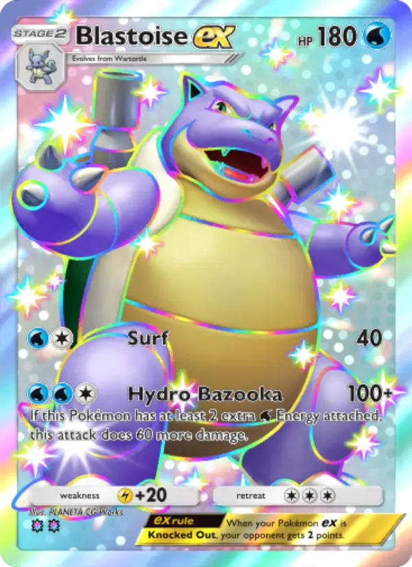 Blastoise ex — Celestial Guardians card #232
