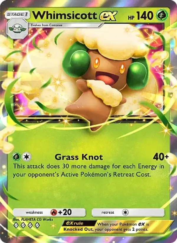Whimsicott ex — Mega Rising card #016