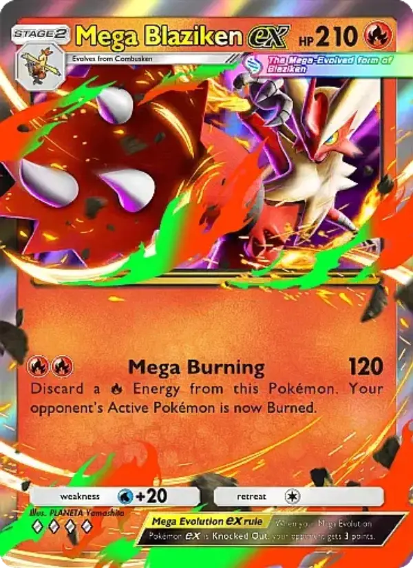 Mega Blaziken ex — Mega Rising card #036