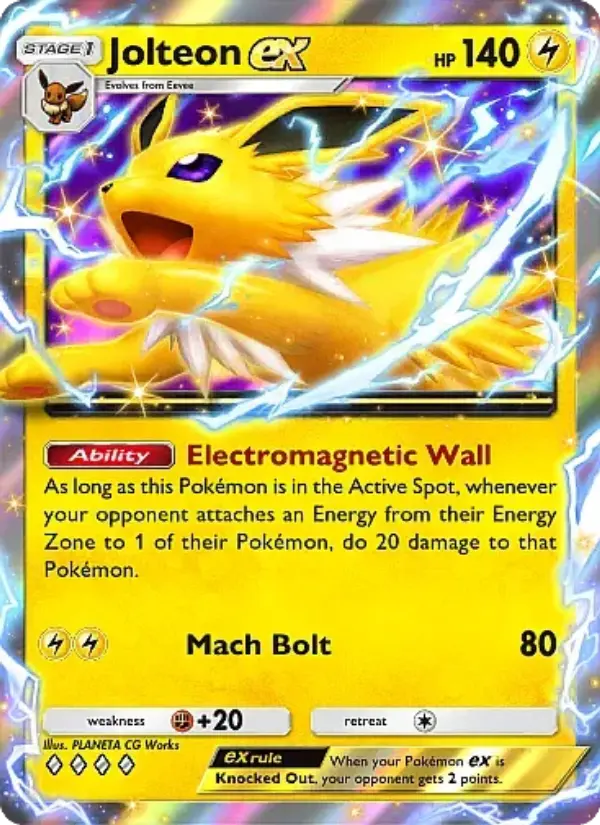 Jolteon ex — Mega Rising card #081