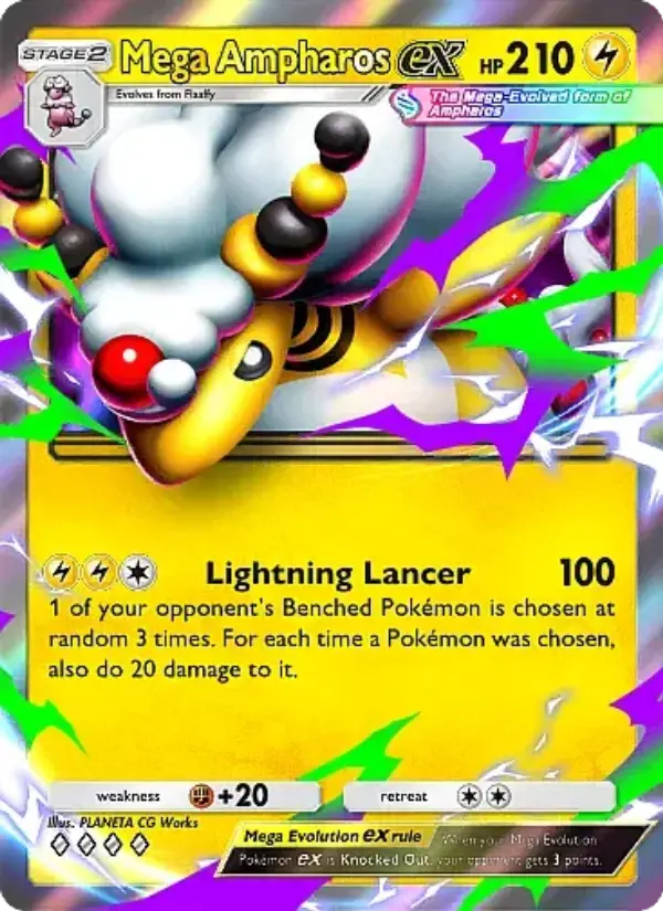 Mega Ampharos ex — Mega Rising card #085