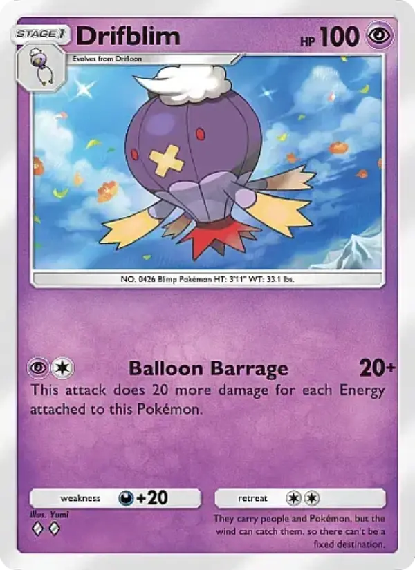 Drifblim — Mega Rising card #108
