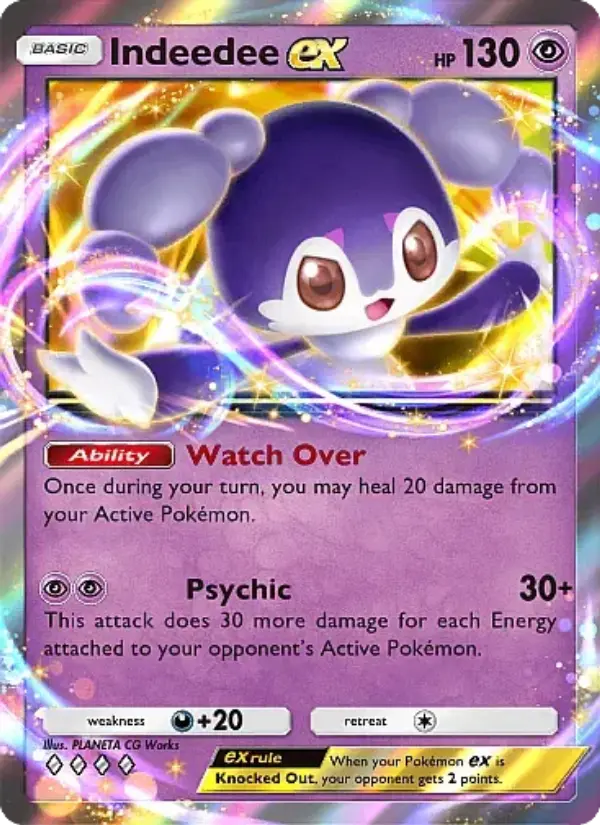 Indeedee ex — Mega Rising card #121