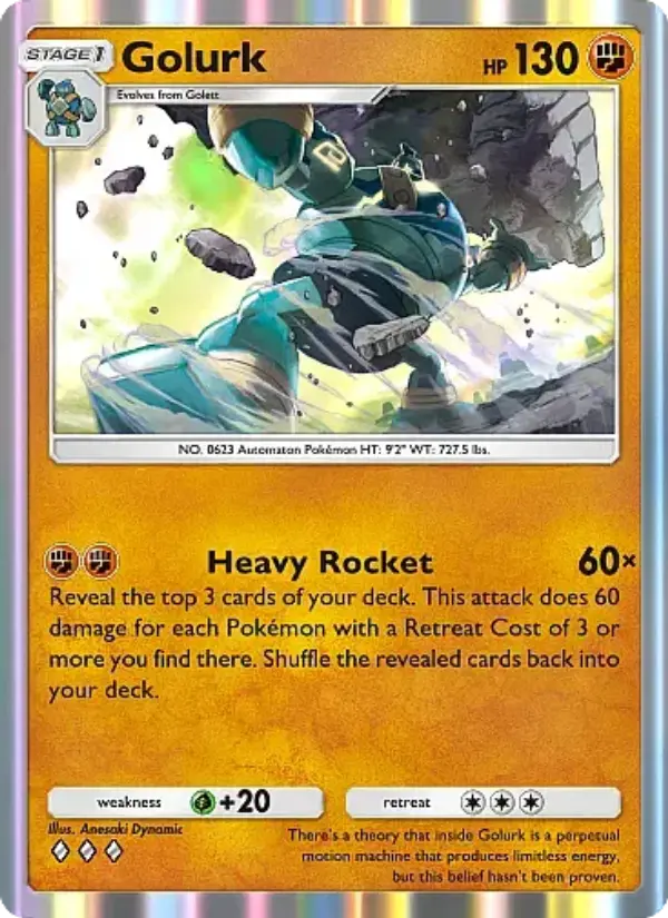Golurk — Mega Rising card #136