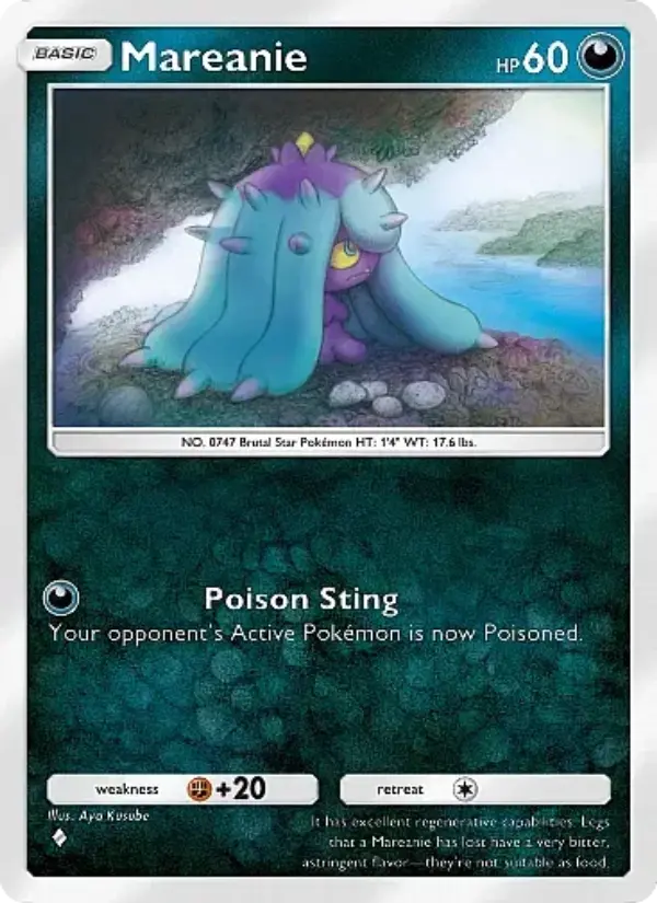Mareanie — Mega Rising card #161
