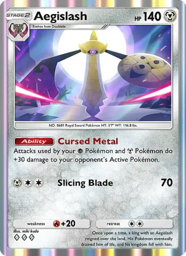 Aegislash — Mega Rising card #172