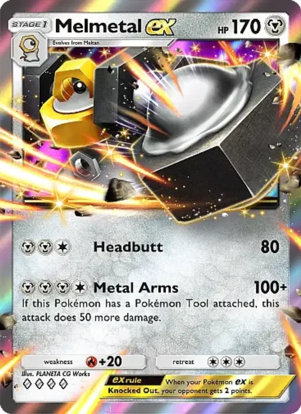 Melmetal ex — Mega Rising card #174