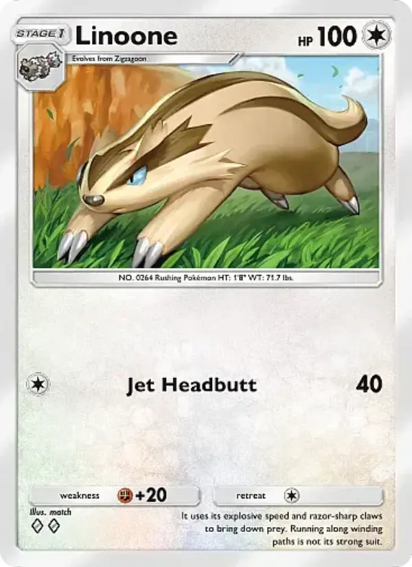 Linoone — Mega Rising card #189