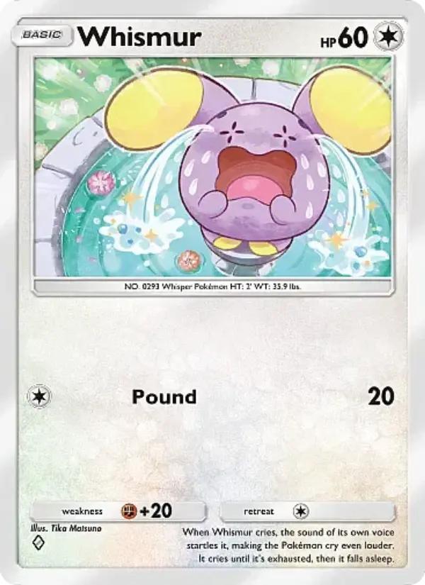 Whismur — Mega Rising card #190
