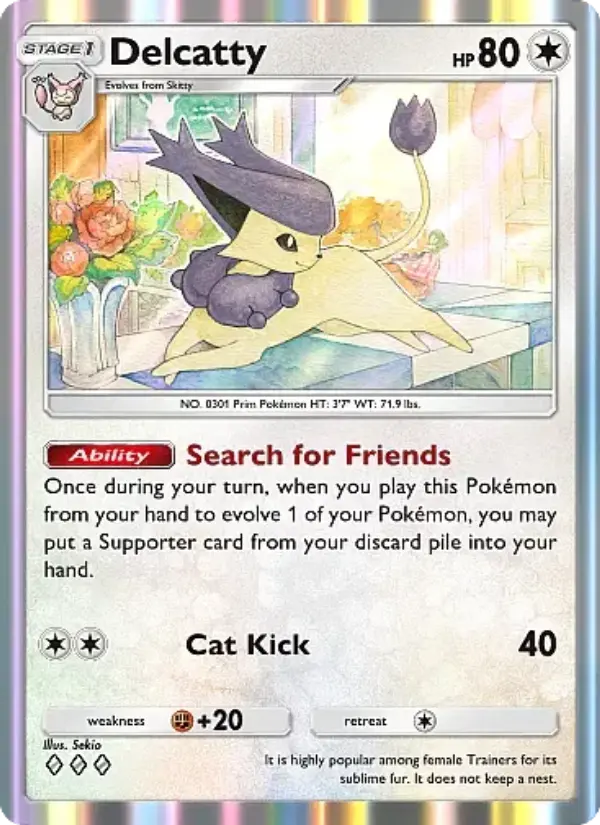 Delcatty — Mega Rising card #194