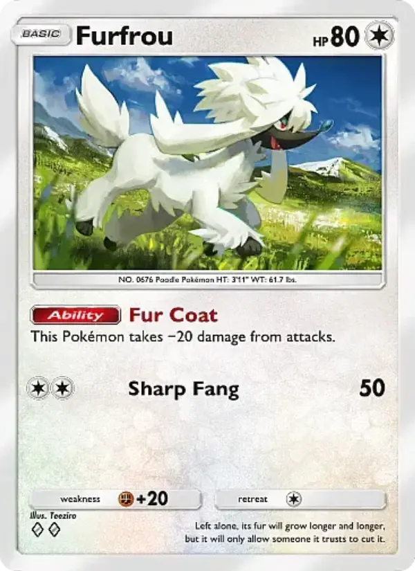 Furfrou — Mega Rising card #206