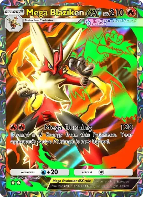 Mega Blaziken ex — Mega Rising card #254