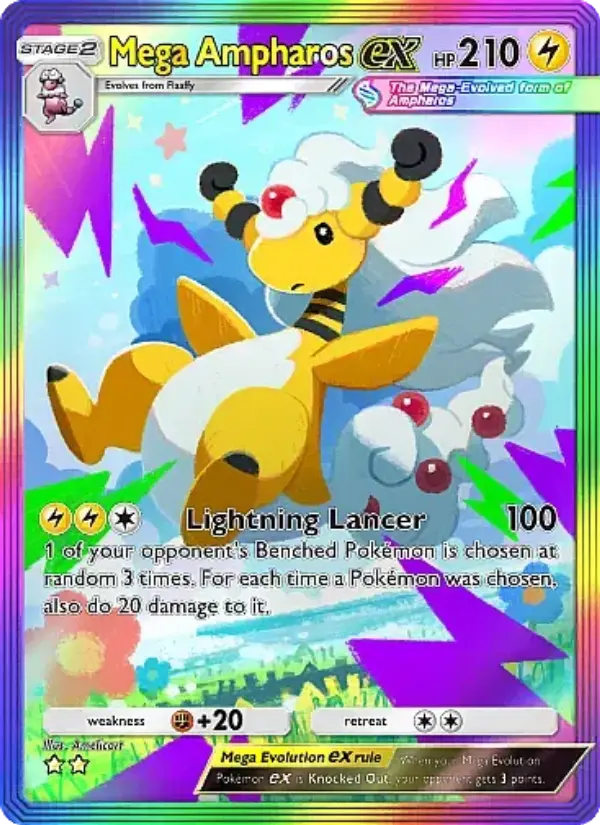 Mega Ampharos ex — Mega Rising card #277