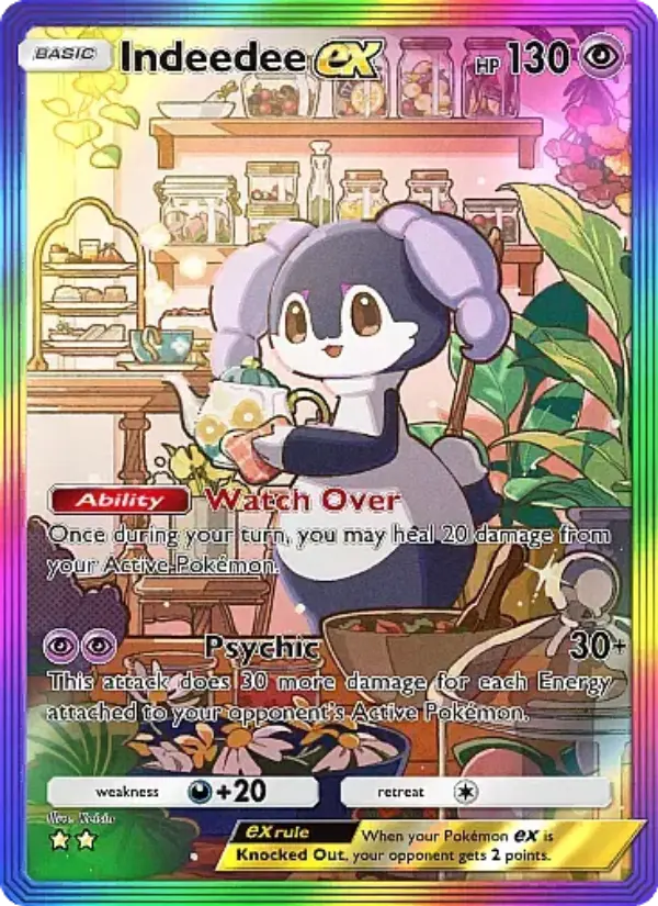 Indeedee ex — Mega Rising card #278