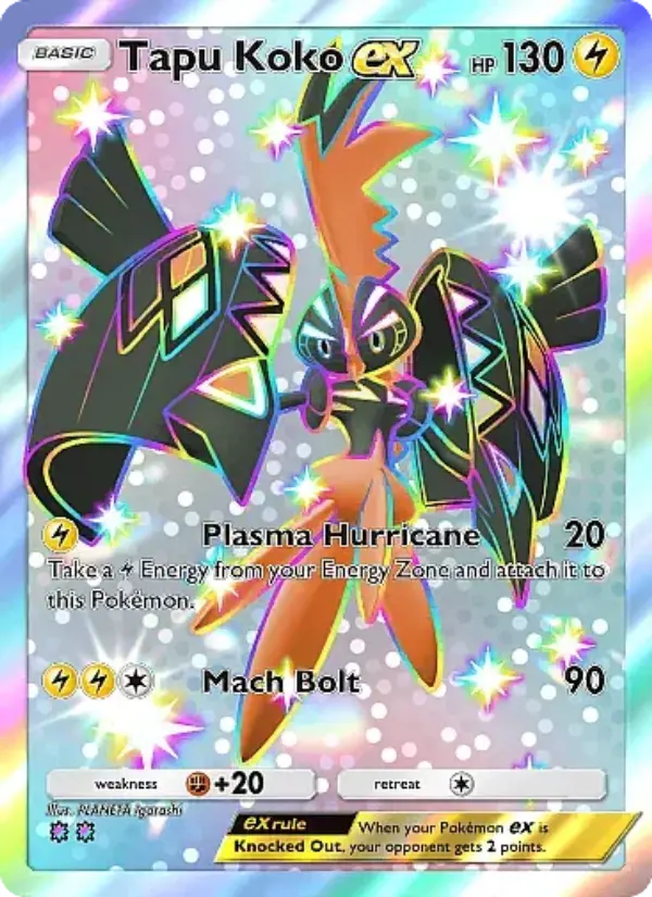 Tapu Koko ex — Mega Rising card #322