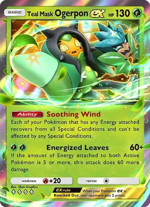 Teal Mask Ogerpon ex — Fantastical Parade card #017