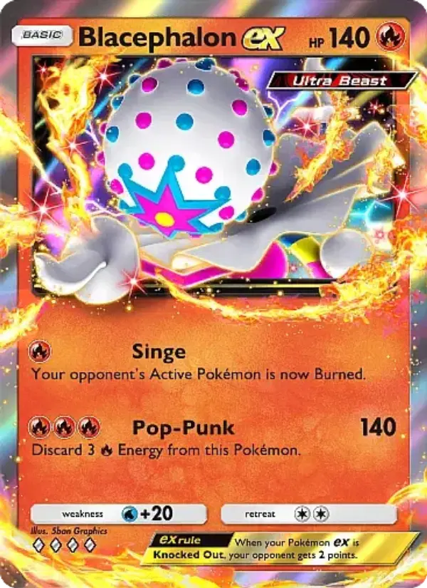 Blacephalon ex — Fantastical Parade card #023