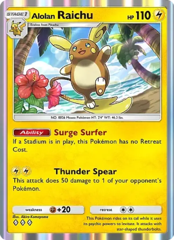 Alolan Raichu — Fantastical Parade card #050