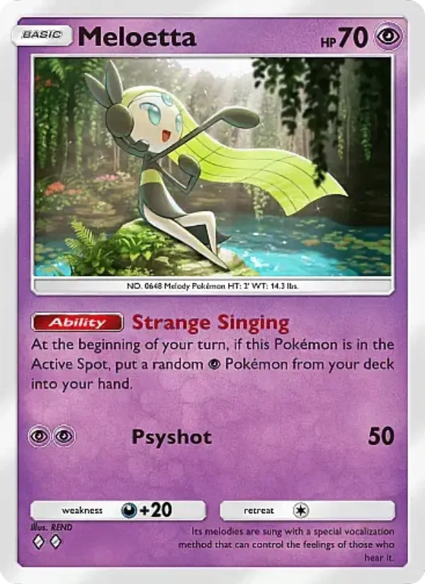 Meloetta — Fantastical Parade card #070