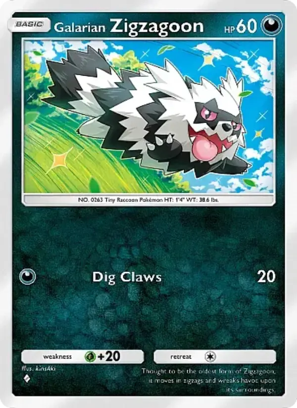 Galarian Zigzagoon — Fantastical Parade card #098