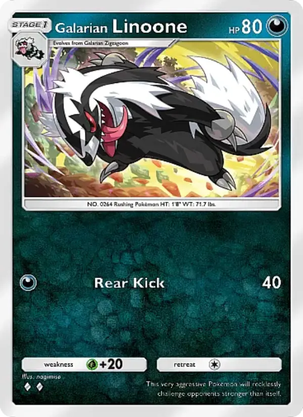 Galarian Linoone — Fantastical Parade card #099