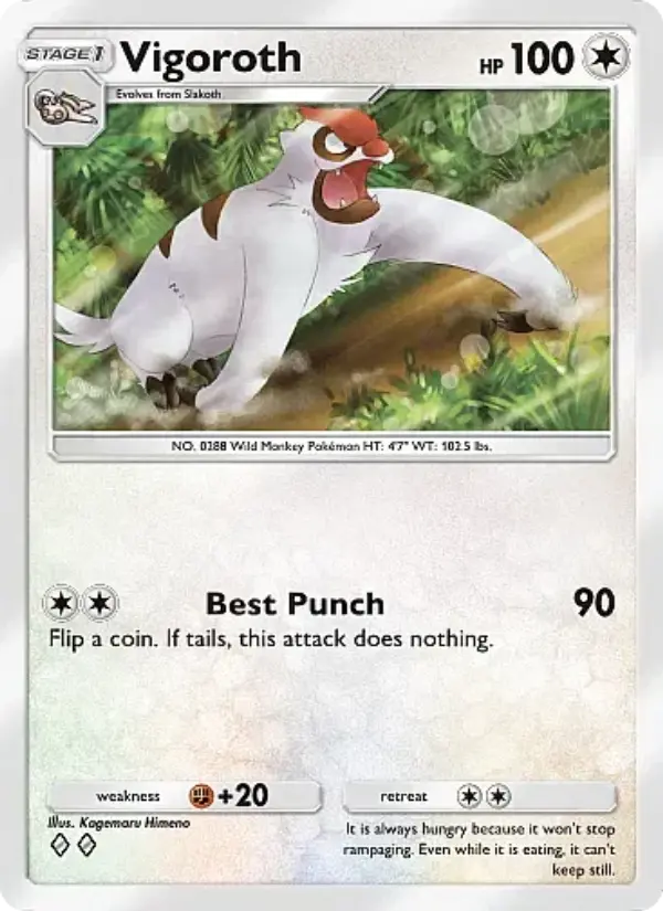 Vigoroth — Fantastical Parade card #135