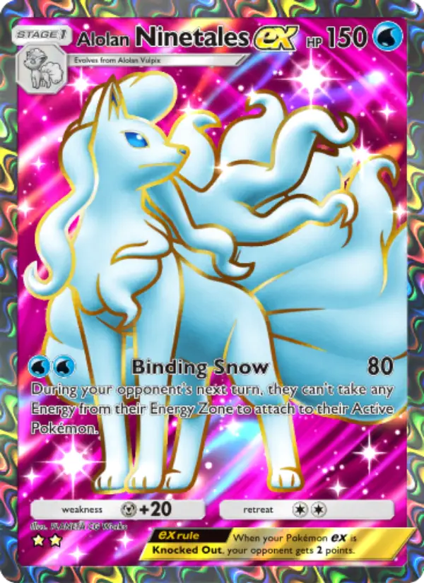 Alolan Ninetales ex — Fantastical Parade card #182