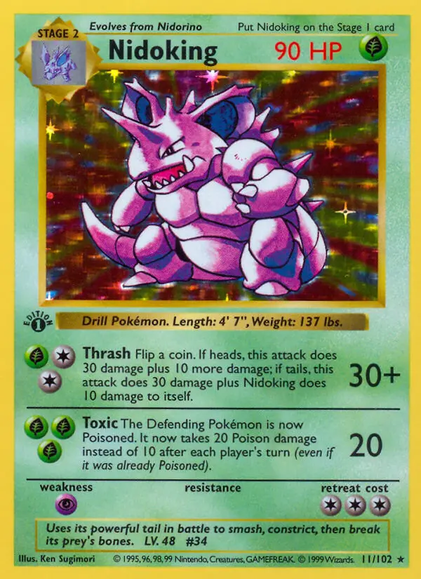 Nidoking — Base Set card #11