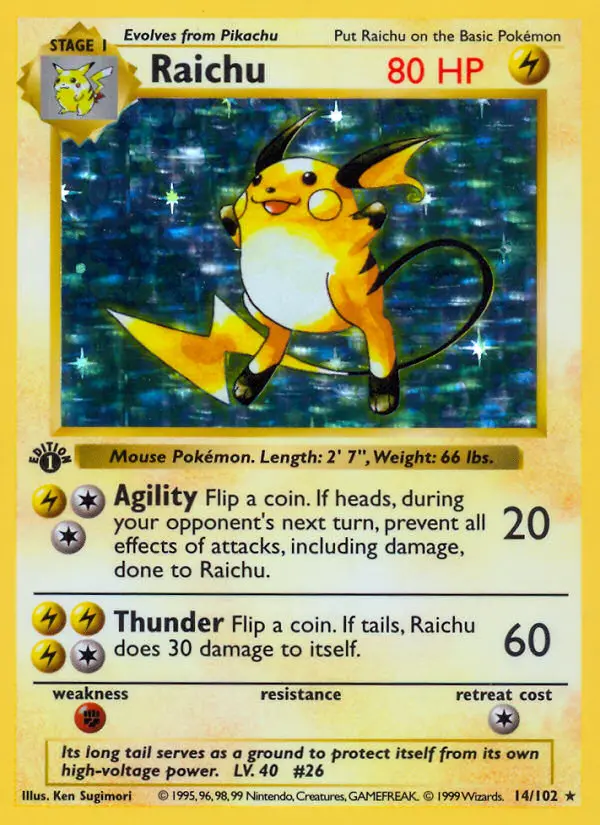 Raichu — Base Set card #14