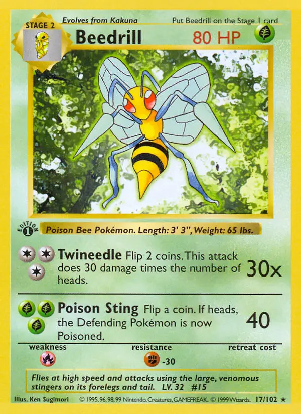 Beedrill — Base Set card #17