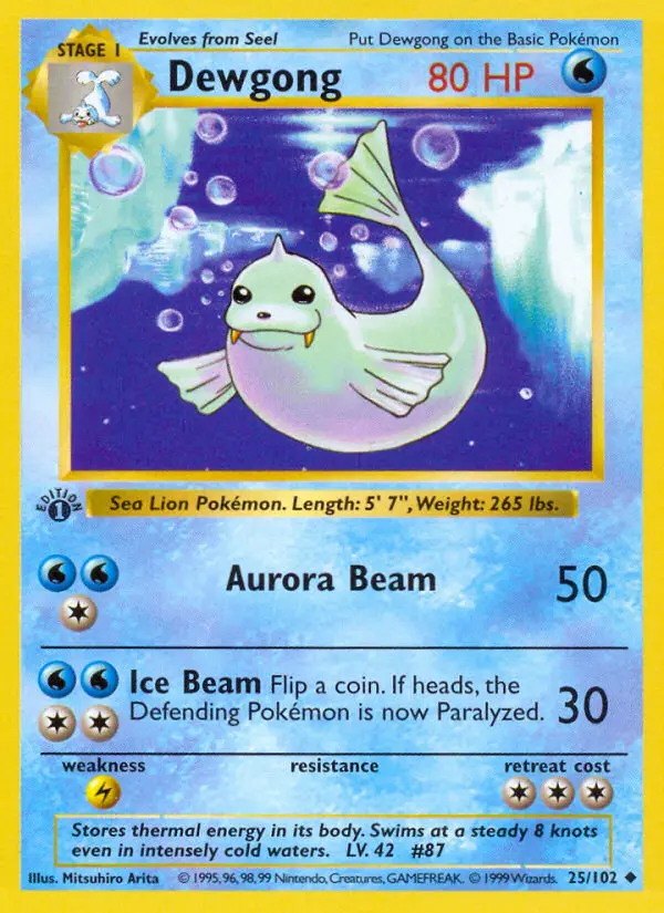 Dewgong — Base Set card #25