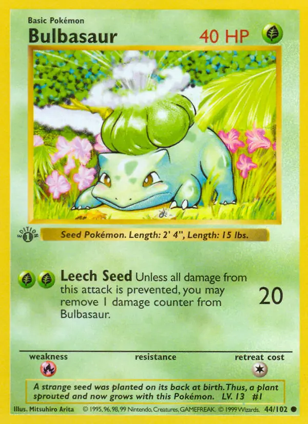 Bulbasaur — Base Set card #44