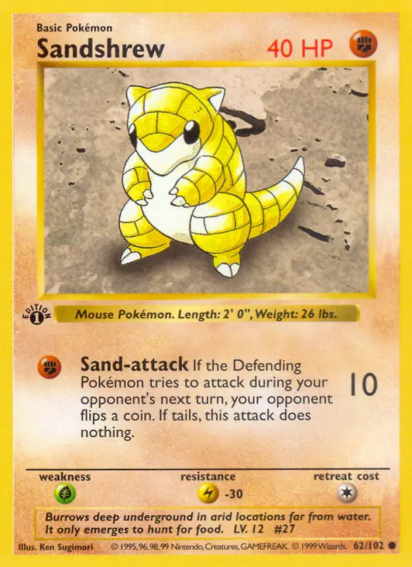 Sandshrew — Base Set card #62