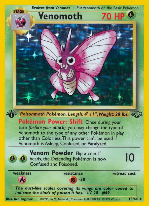 Venomoth — Jungle card #13