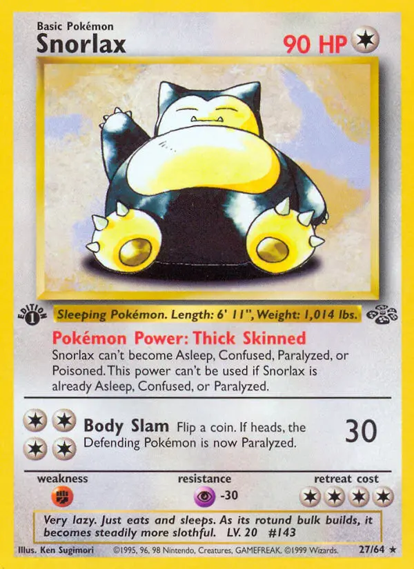 Snorlax — Jungle card #27