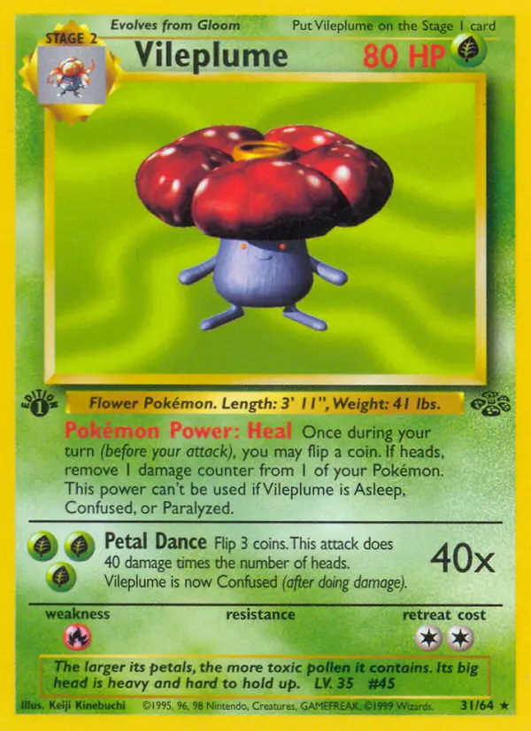 Vileplume — Jungle card #31