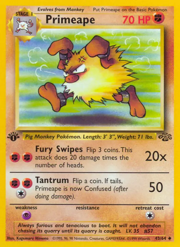 Primeape — Jungle card #43