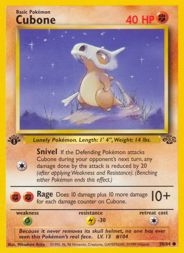 Cubone — Jungle card #50