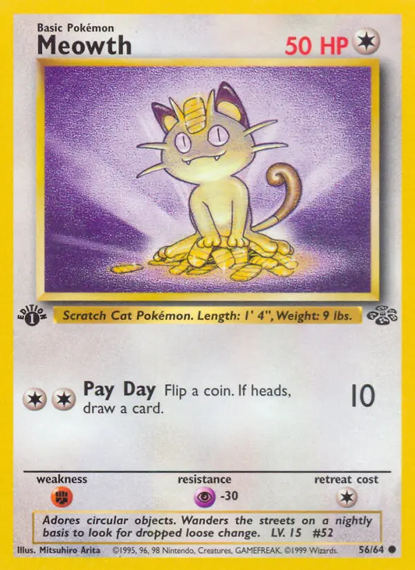 Meowth — Jungle card #56