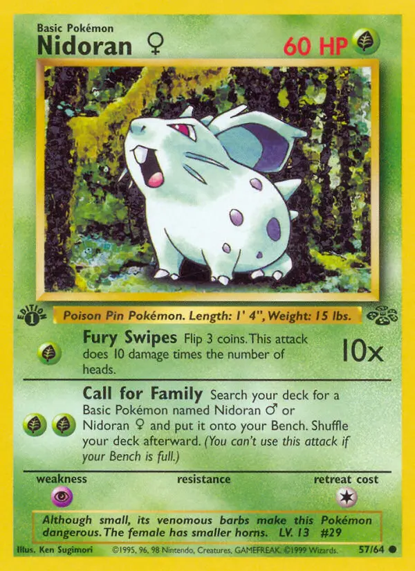 Nidoran♀ — Jungle card #57