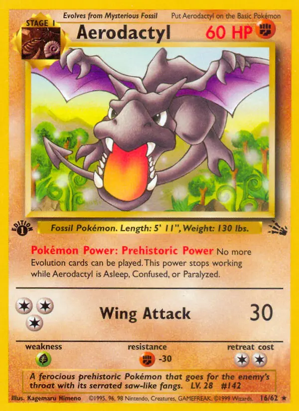 Aerodactyl — Fossil card #16