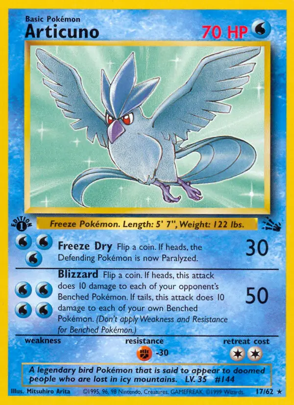 Articuno — Fossil card #17