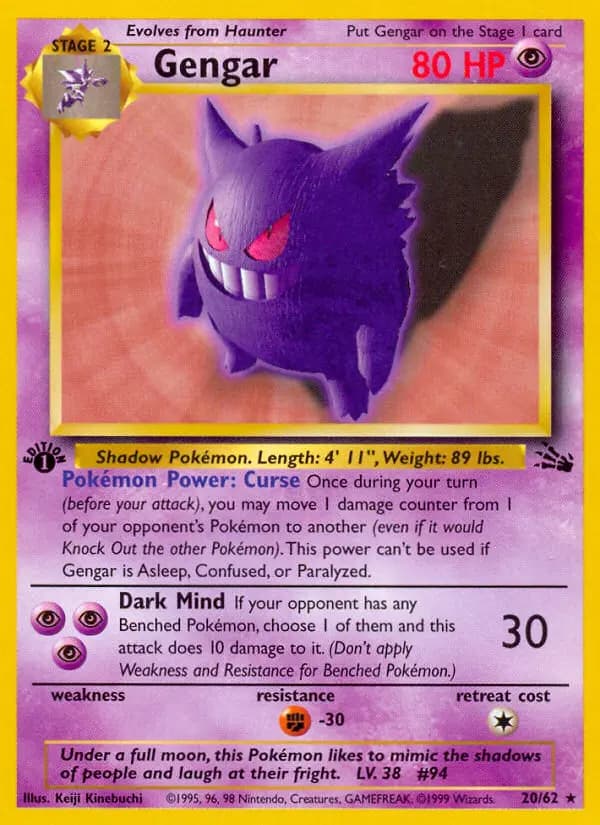 Gengar — Fossil card #20