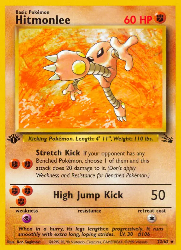 Hitmonlee — Fossil card #22