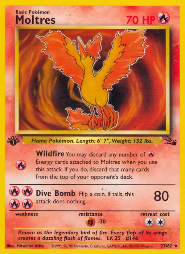 Moltres — Fossil card #27