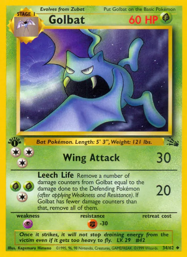 Golbat — Fossil card #34