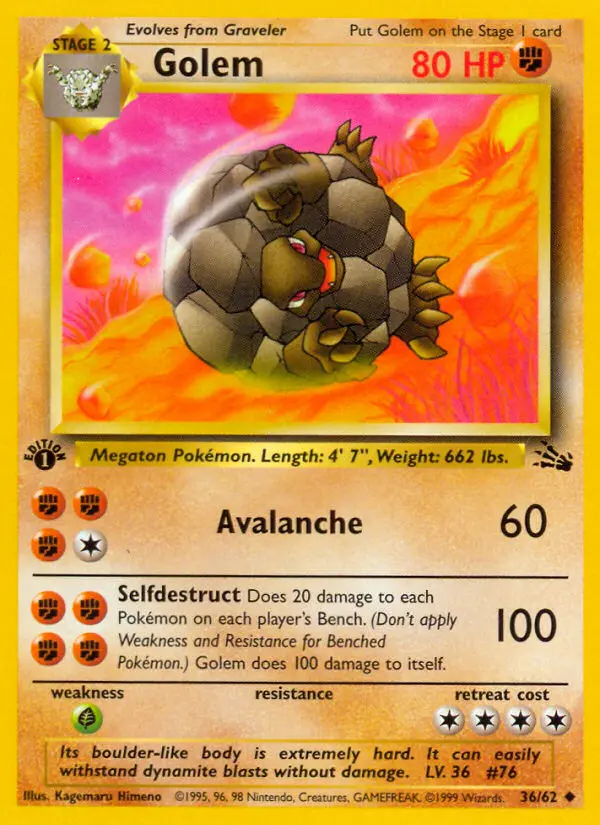 Golem — Fossil card #36